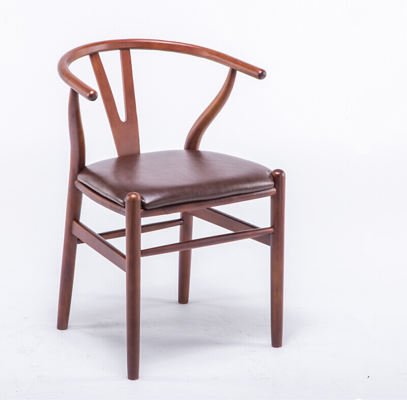 实木椅北欧餐椅子麻布椅茶室泡茶椅休闲椅靠背椅奶茶店咖啡厅创意椅子