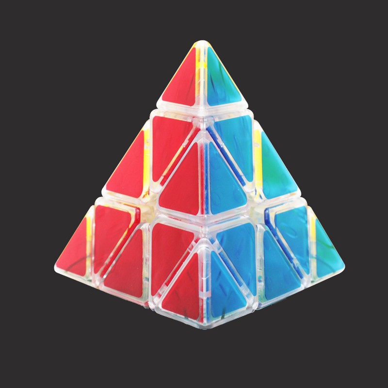 zcube透明魔方3阶磨砂顺滑比赛初学者专用三阶异形魔方玩具 透明金字