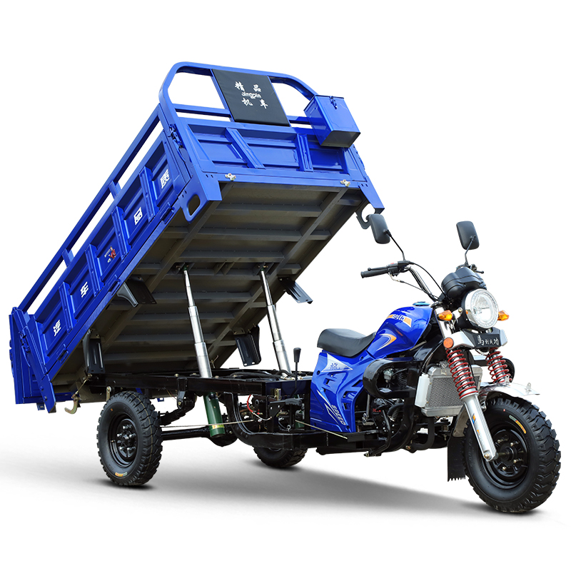 三轮摩托车汽油农用货车燃油力帆200c风冷五轮自卸动力载重王 蓝色350