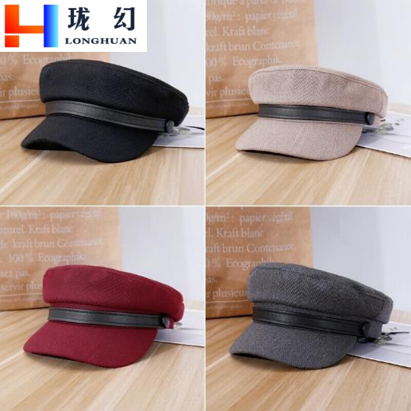 珑幻民国学生帽中山装帽五四青年帽学生平顶帽男女民国帽毕业照影视