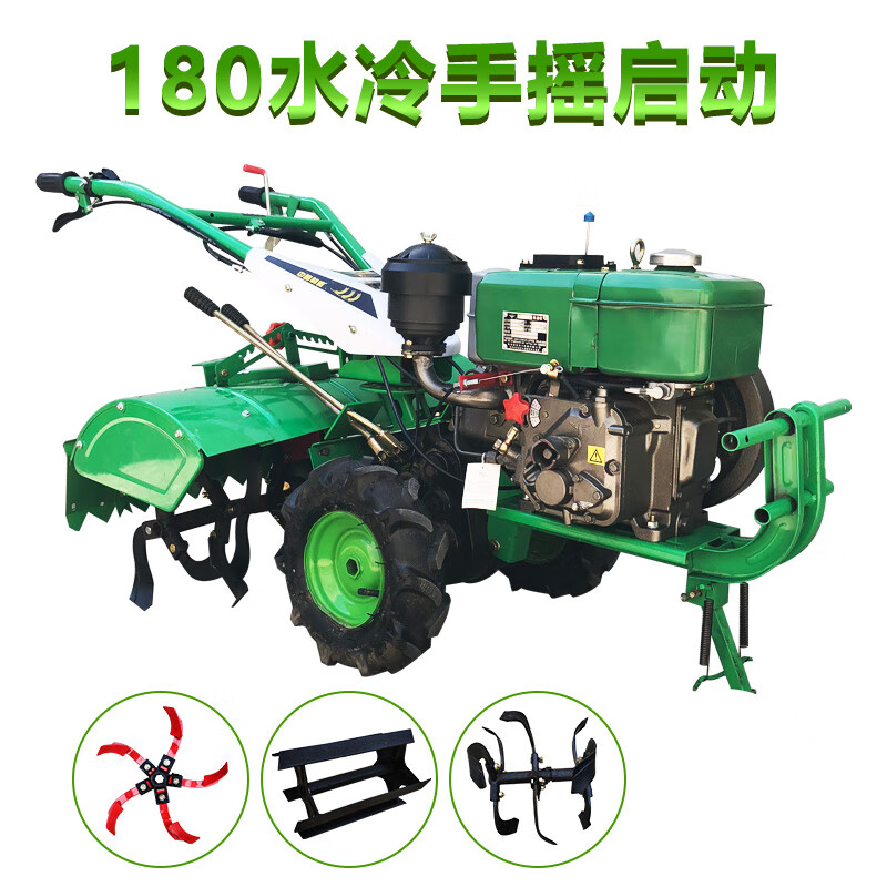 唬枳新款链轨小型四驱微耕机直连皮带水冷柴油新式农用开沟硬土旋耕机