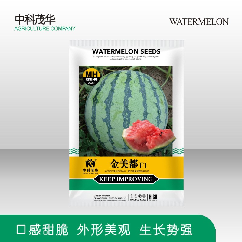 中科茂华金美都西瓜种子改良8424更抗裂浅绿皮条带美观肉脆多汁超甜爽口改良浙江美都商品售价高 金美都100粒/袋【庭院装】怎么样,好用不?