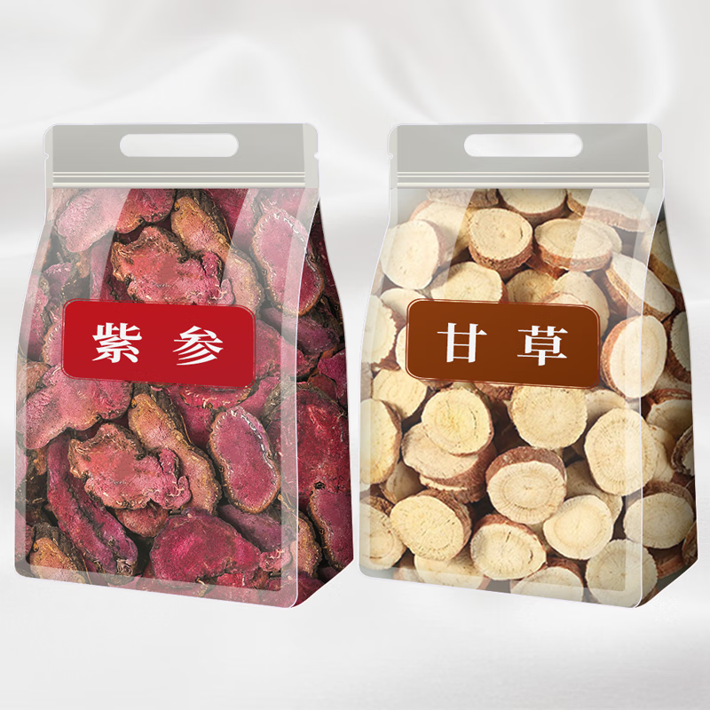 北京同仁堂 原料紫参甘草汤中原料组合养生茶包紫参和干草泡茶泡水喝
