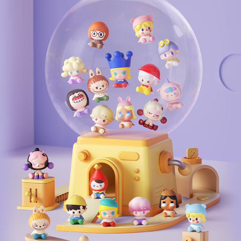 泡泡玛特(pop mart)萌粒坐姿排排坐小公仔礼物摆件车载装饰盲盒