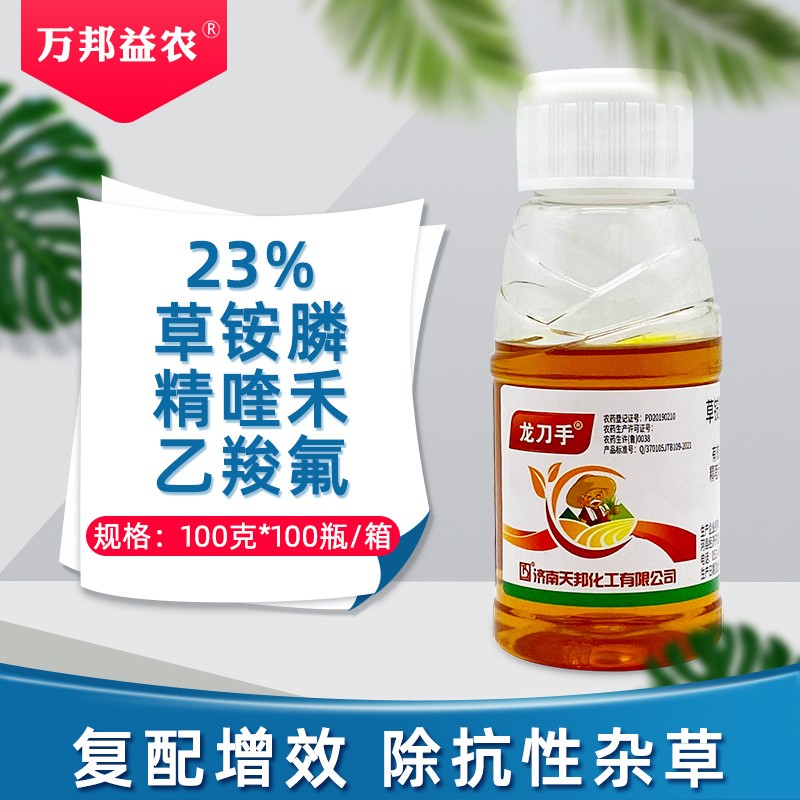 天邦23%草胺磷精喹禾灵乙羧氟草醚非耕地杂草除草剂农药 100克/瓶