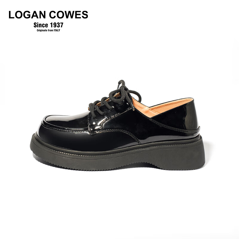 LOGAN COWES英伦风厚底小皮鞋女2024新款夏季玛丽珍百搭黑色JK单鞋松糕乐福鞋 黑色2409 37 京东折扣/优惠券