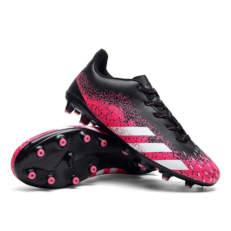 邦塞斯 足球鞋男女tf碎钉ag长钉大码中小学生儿童训练鞋 ag长钉黑粉