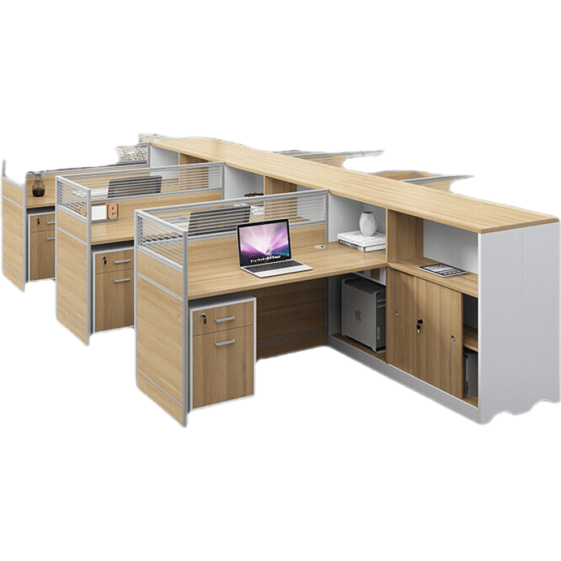 美轩戈办公室办公桌椅组合简约现代职员办公桌卡座隔断屏风高柜财务桌 定制颜色(联系客服)