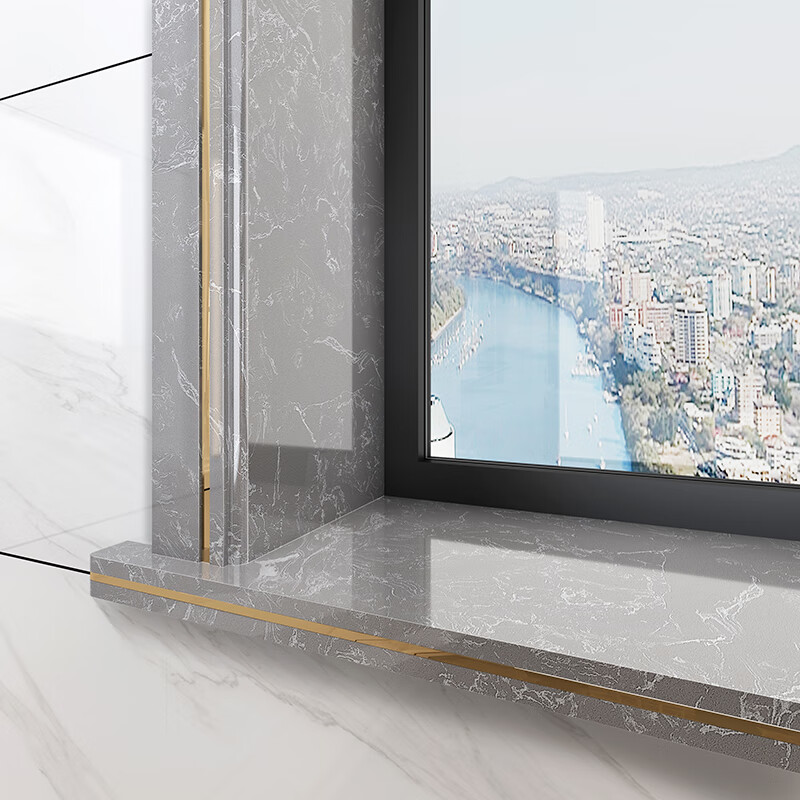 仁聚益人造石窗套窗口石材腰线包边简约门套大理石飘窗台面板线条定制