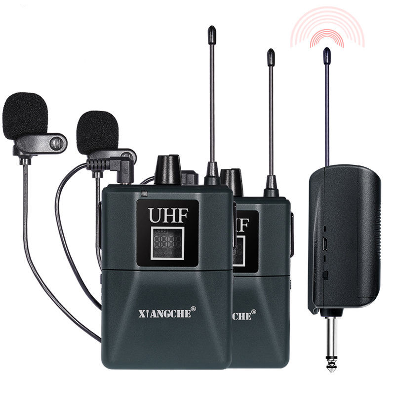 无线领夹式麦克风 耳挂无线话筒头戴式耳麦演出主持胸麦一拖二 一拖二