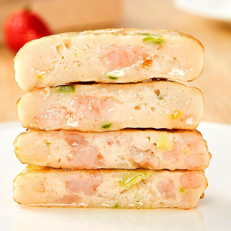 天海藏原味/果蔬虾饼160g（每袋4片）虾肉含量95%左右早餐  果蔬40%虾含量 4袋16片