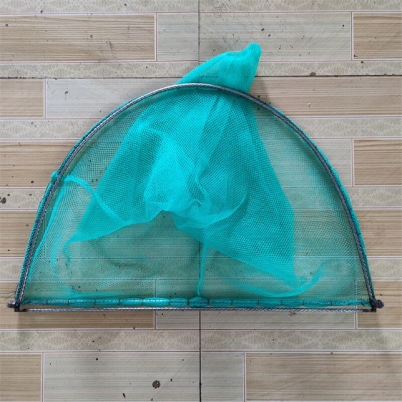 美明博拦河渔网拉网 虎口鱼网 不下水扒螺网扒鱼虾网河 成品有铁框底