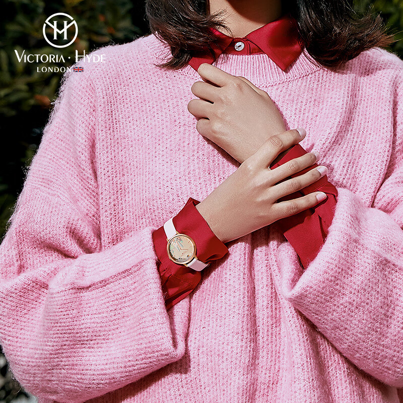 VICTORIA·HYDE女士手表森林童话vh卡通学生石英腕表维多利亚海德送女友新年礼物 粉色VH1046F