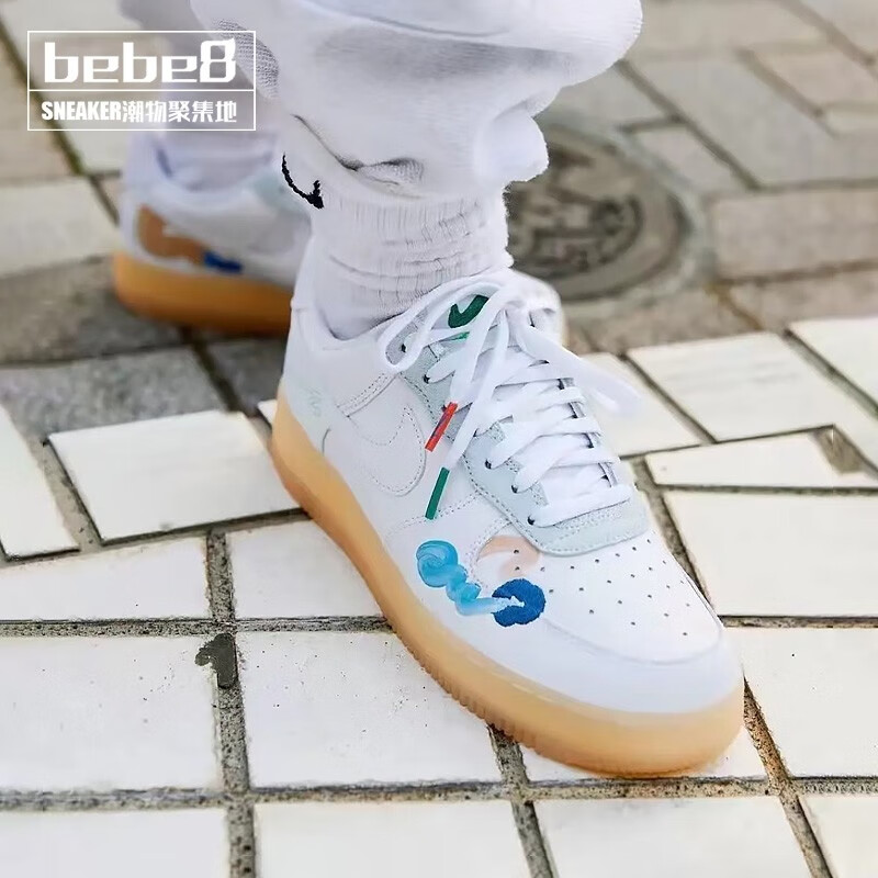af1 nike air force 1  空军一号男女休闲板鞋 手绘涂鸦白色db3598