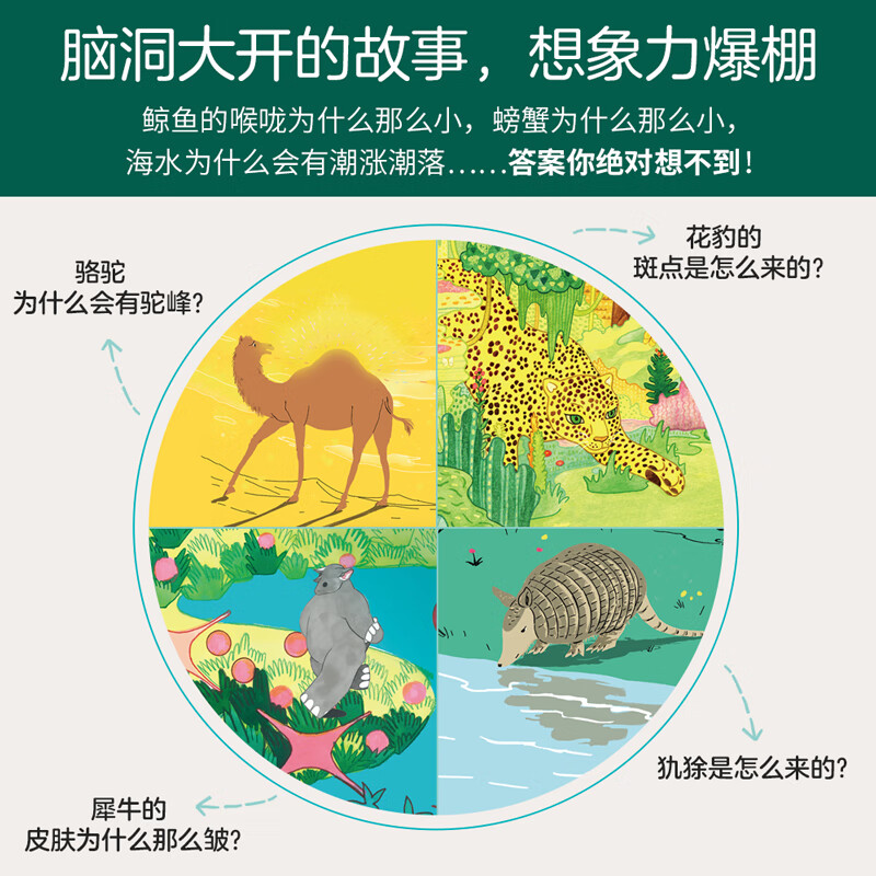 宝宝想象力激发图画书(全6册)动物世界科普启蒙 0-2-3-6岁幼儿园儿童绘本故事图书 激发想象力培养创造力 赠音频