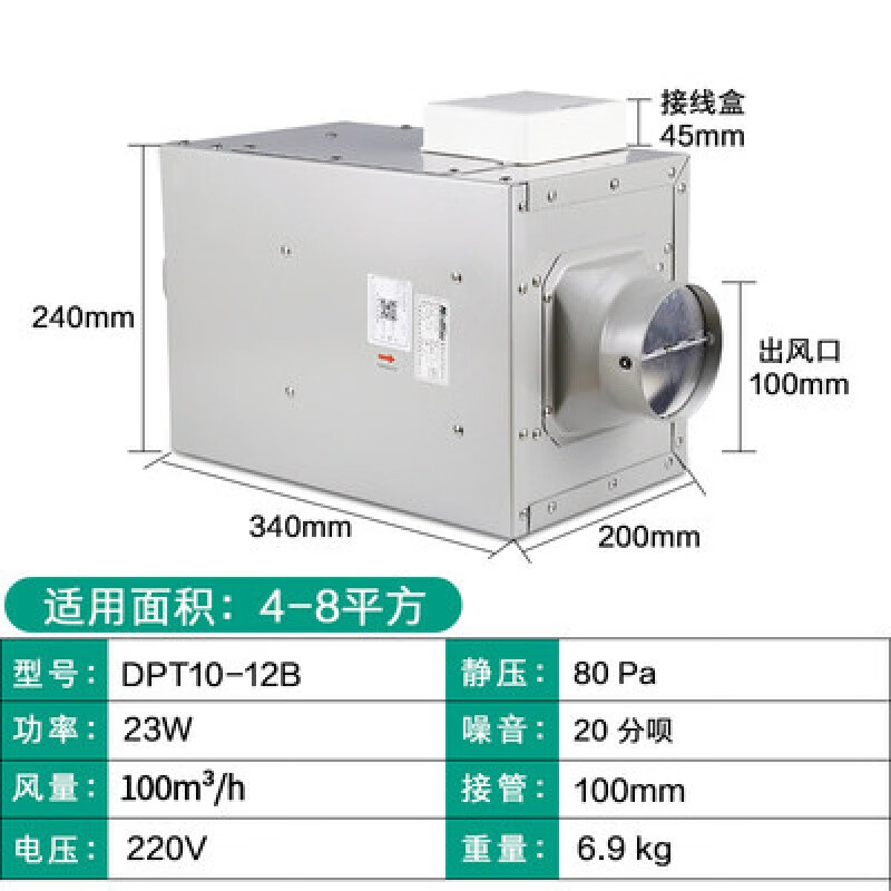 绿岛风(nedfon)管道轻音风机直流式轻音音送风机管道排风机抽风机换气