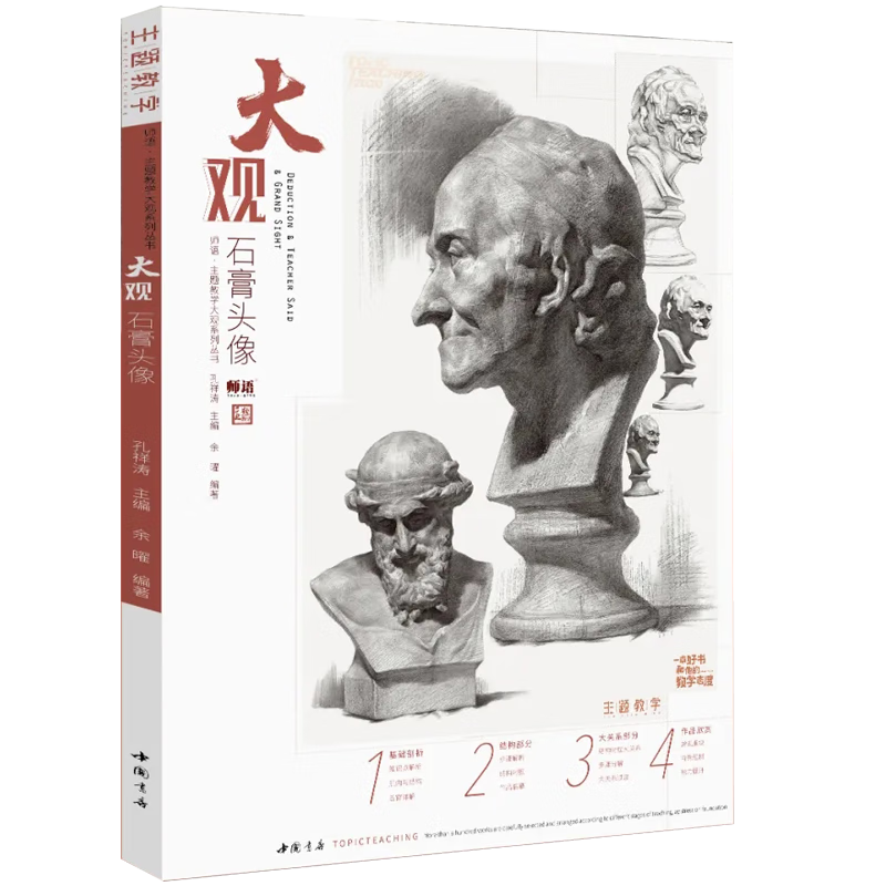 2020主题教学余曜头骨肌肉五官详解人物素描石膏像临摹范本结构明暗