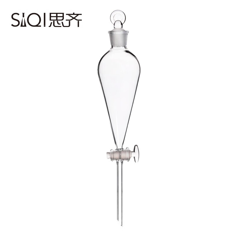 siqi玻璃梨形分液漏斗滴液漏斗密封带活塞实验室漏斗提纯萃取纯露油水