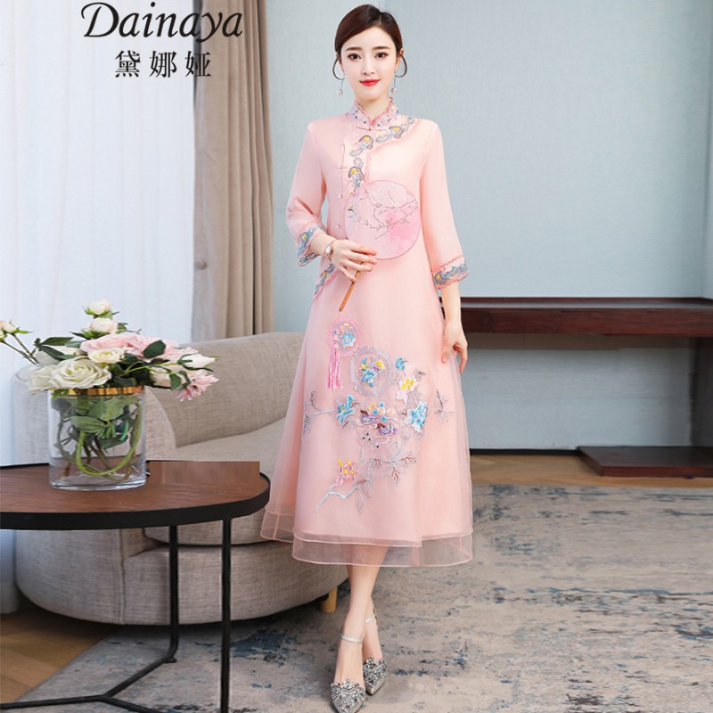黛娜娅（Dainaya）旗袍女2024春夏季新款中式女装中国风日常改良复古汉服连衣裙2803 粉色 L使用感如何?