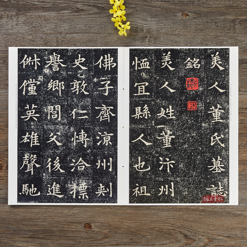 美人董氏墓志铭 高清彩色放大本第十二集孙宝文董美人墓志铭楷书书