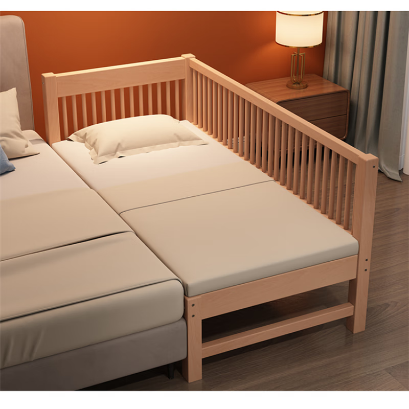 诗亭坊床加宽拼接床成人加延边榉木拼接床床实木婴儿床加宽拼接大床