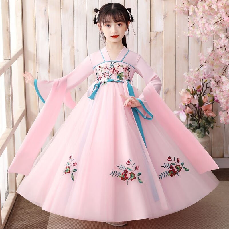 小孩衣服可爱高贵清雅夏天灵气 150夏装仙女汉服可爱大方气质灵气