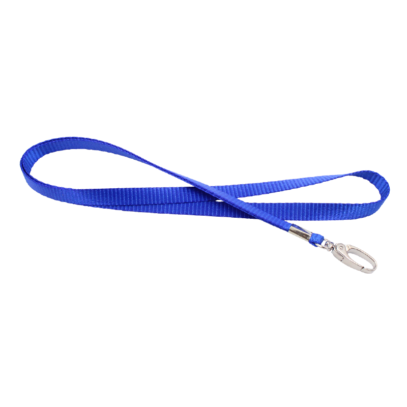 合式美（HESME） 1.0宽粗纹铁钩挂绳 胸卡吊带绳证件卡套绳员工带厂牌证学生挂绳 宝蓝