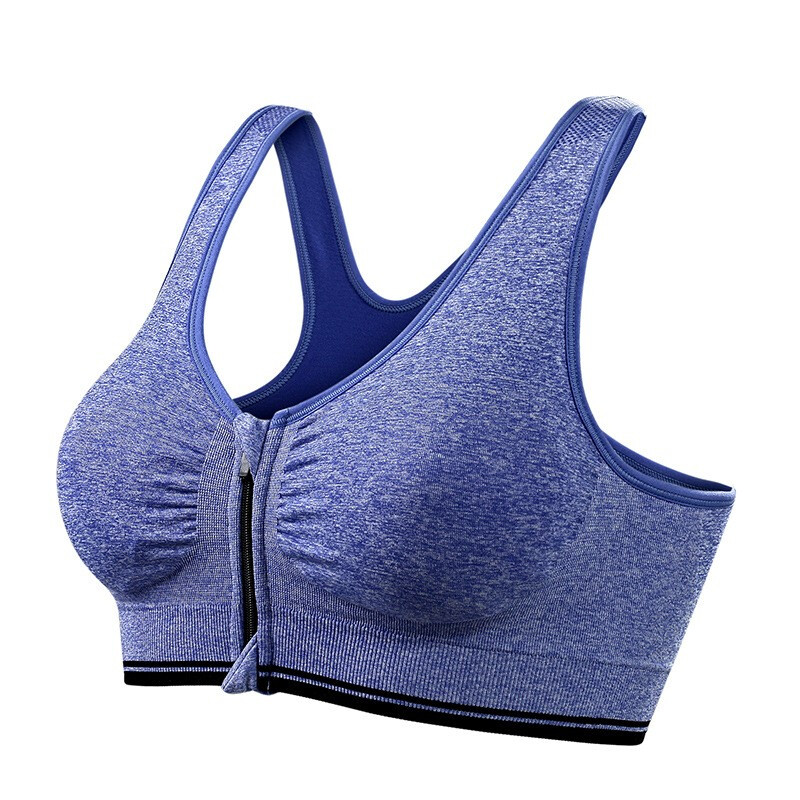将远行新款运动背心新款前拉链运动文胸跑步跳操防震聚拢运动瑜伽内衣 两件装（颜色随机发）） M （100-115斤）