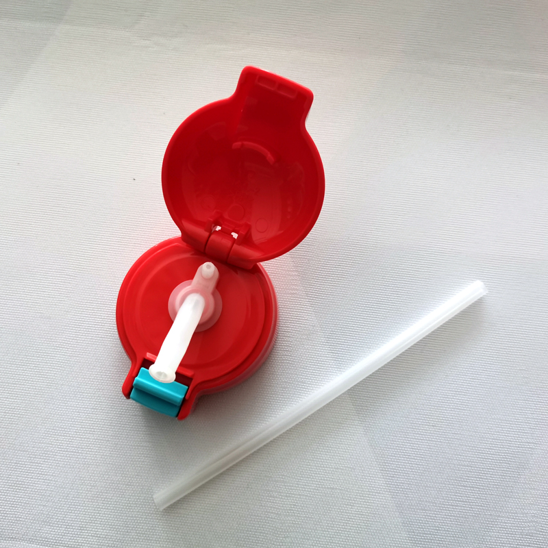 虎牌（TIGER）日本虎牌儿童保温杯双盖吸管盖日款原装防漏直饮配件 红色整套吸管盖