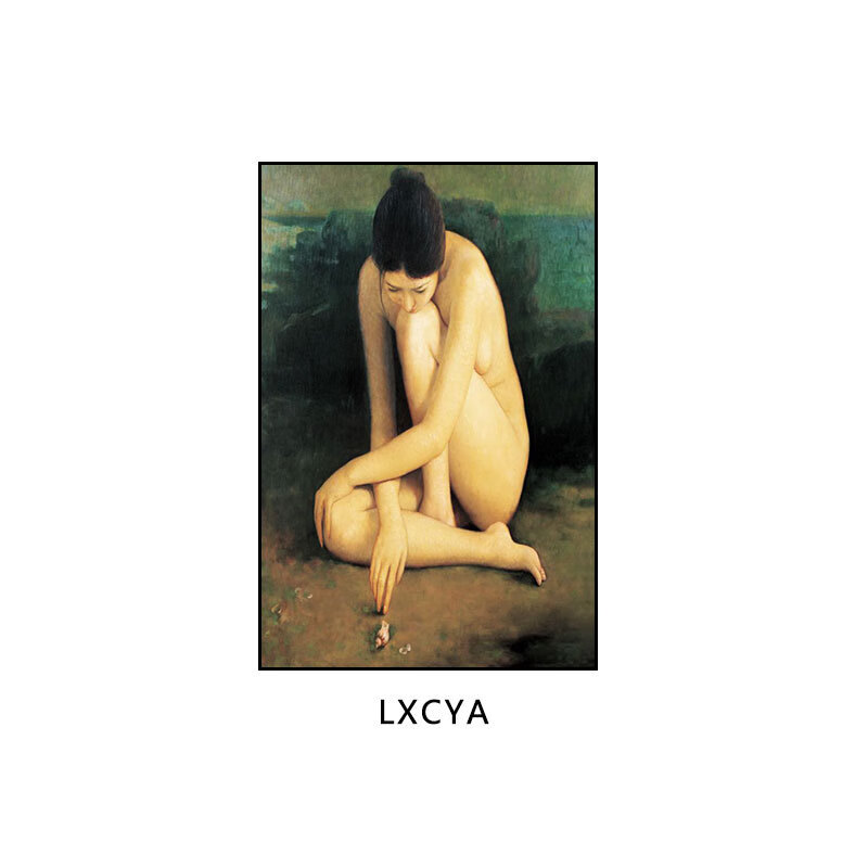 抱陶女挂画 抱陶女装饰画谢楚余东方女人油画酒店宾馆房间浴室洗 lxc