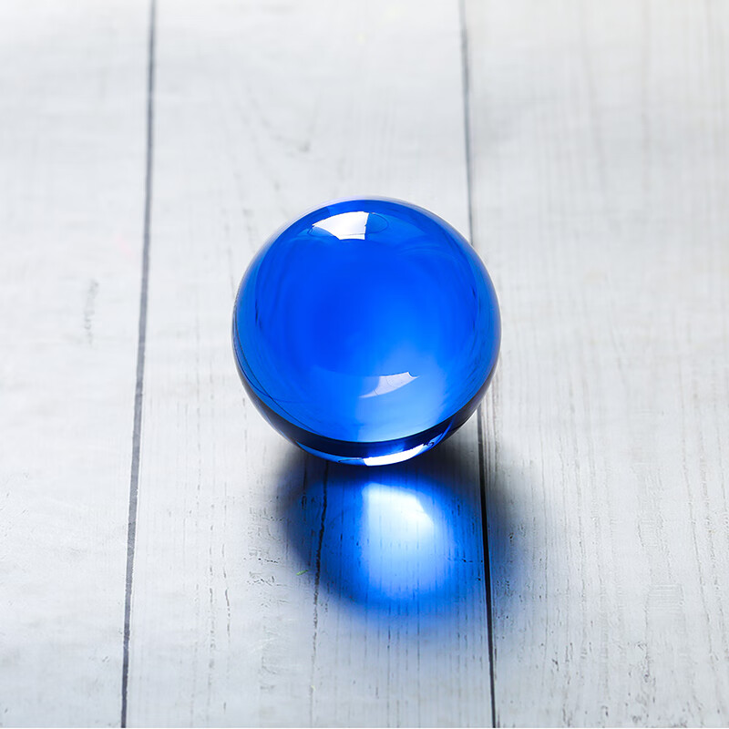 玻璃球彩色玻璃珠3厘米珠子幼儿童玩具弹珠装饰透明红色4厘 3厘米蓝色