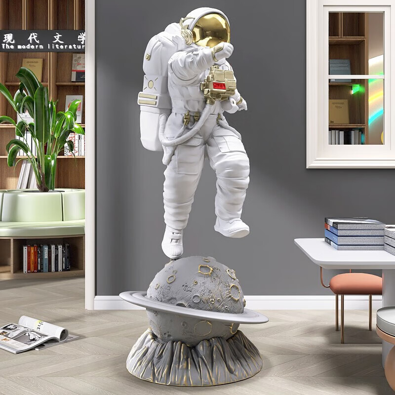 家居装饰品客厅太空人雕塑公司办公室乔迁开业 奔向未来-大尺寸高1