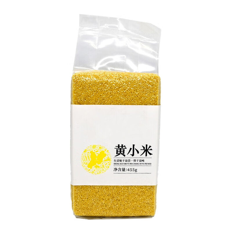 妙普乐小米东北黄小米熬粥月子米特产五谷杂粮粗粮 455克尝鲜装一小袋