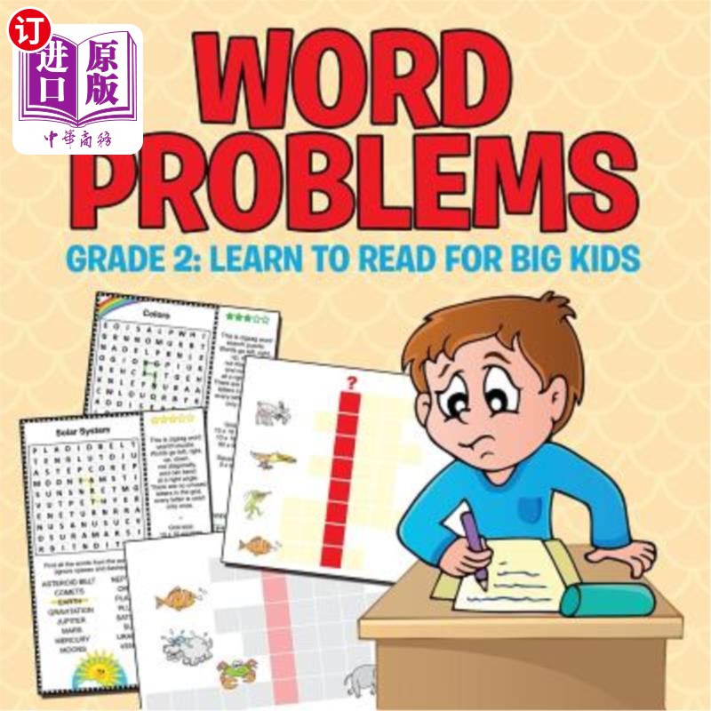 海外直订word problems grade 2: learn to read for big kids 词汇