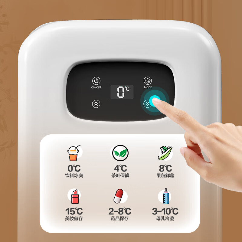 酷宝;COOLBOX迷你小冰箱租房用小型冰箱宿舍冷藏冷冻药品母乳雪糕一人车载冰柜 双核数显 车家两用 药品冷藏 10L