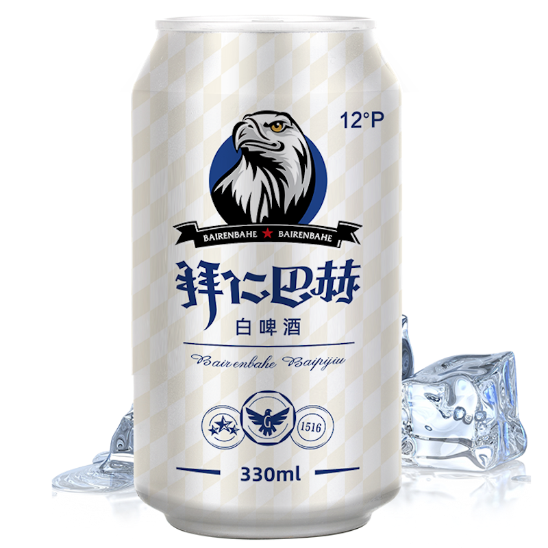 拜仁巴赫 精酿啤酒 德国工艺 全麦白啤 330ml 24瓶 整箱装