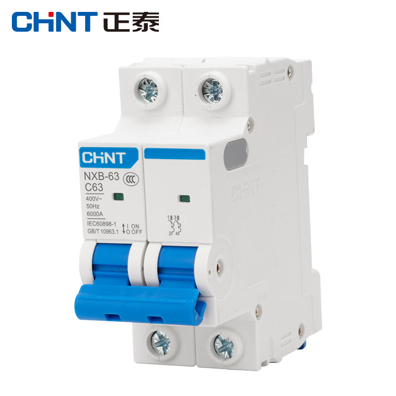正泰（CHNT）NXB-63-2P-C63家用空气开关防过载 DZ47升级款小型断路器