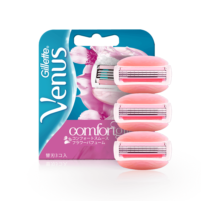 吉列維納斯刮毛刀 白茶刀中干性3刀頭 腋下私處脫毛刀刮毛女士專(zhuān)用