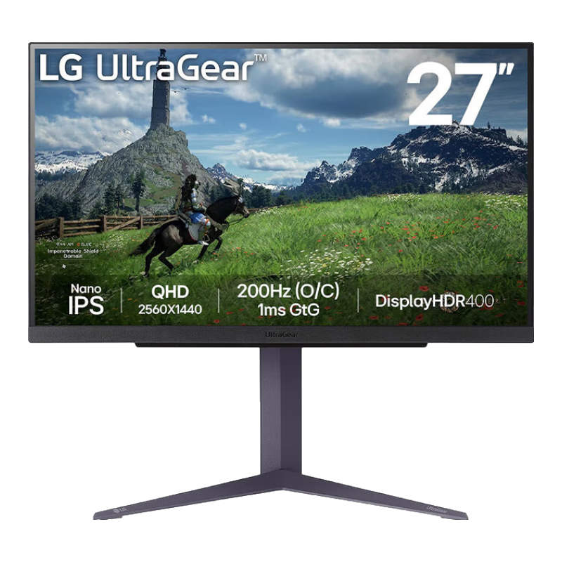 LG 27GS85Q 27英寸 NanoIPS 2K顯示器 200Hz 1msGTG 游戲電競顯示器 HDR400 第四代Nano 升降旋轉 27GS85Q NanoIPS 2K 200Hz