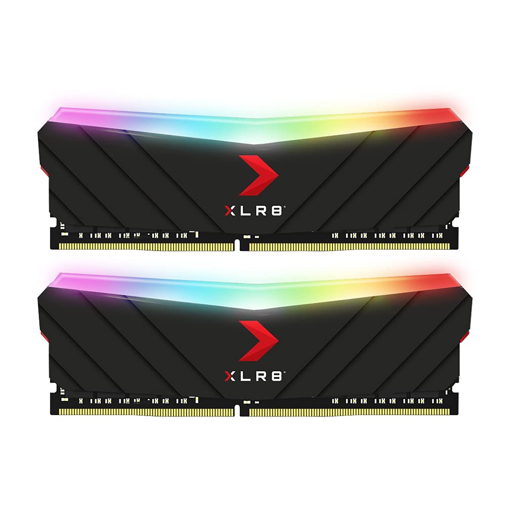 PNY DDR4 3200MHz 16GB 台式机内存条 RGB灯效 双通道