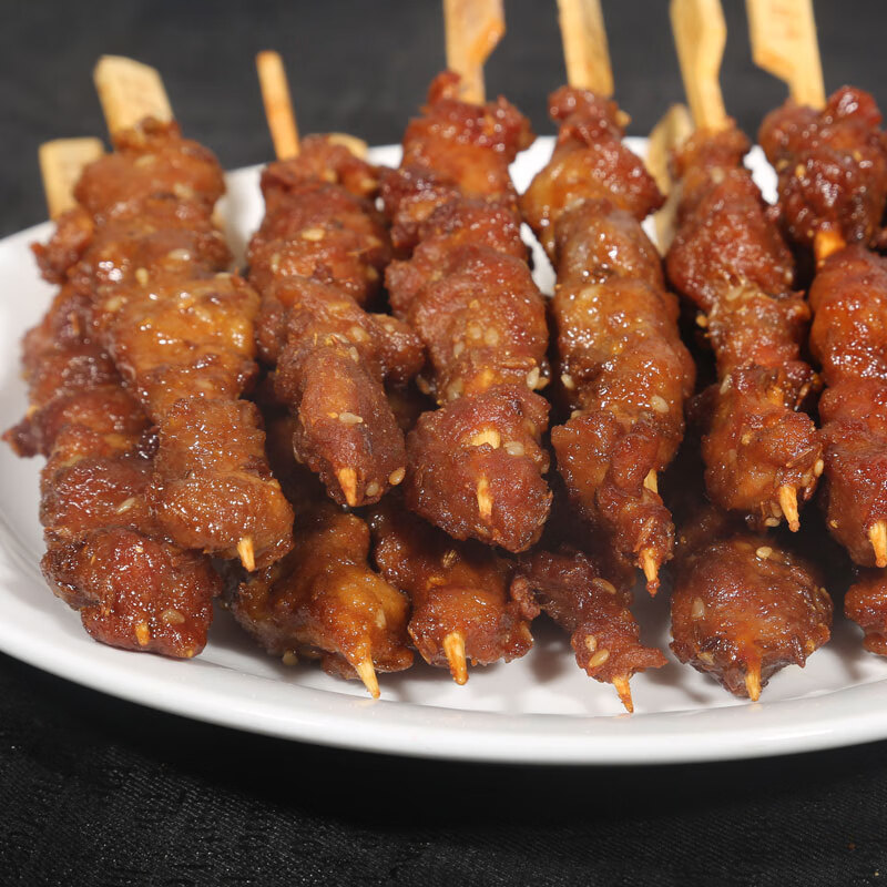 汇柒鲜 腌制羊肉串400g/袋(孜然味)烤箱适配国产冷冻烧烤食材油炸肉串