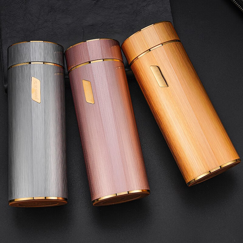 思宝(sibao) 保温杯新款春华秋实 男士商务办公茶杯纳米能量杯车载