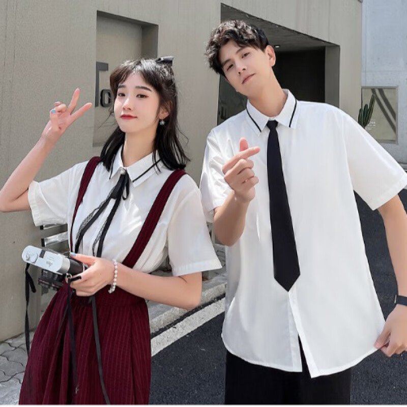 鲁邦爵校服高中生夏季套装男演出日系校服初中学生校园英伦学院风套装