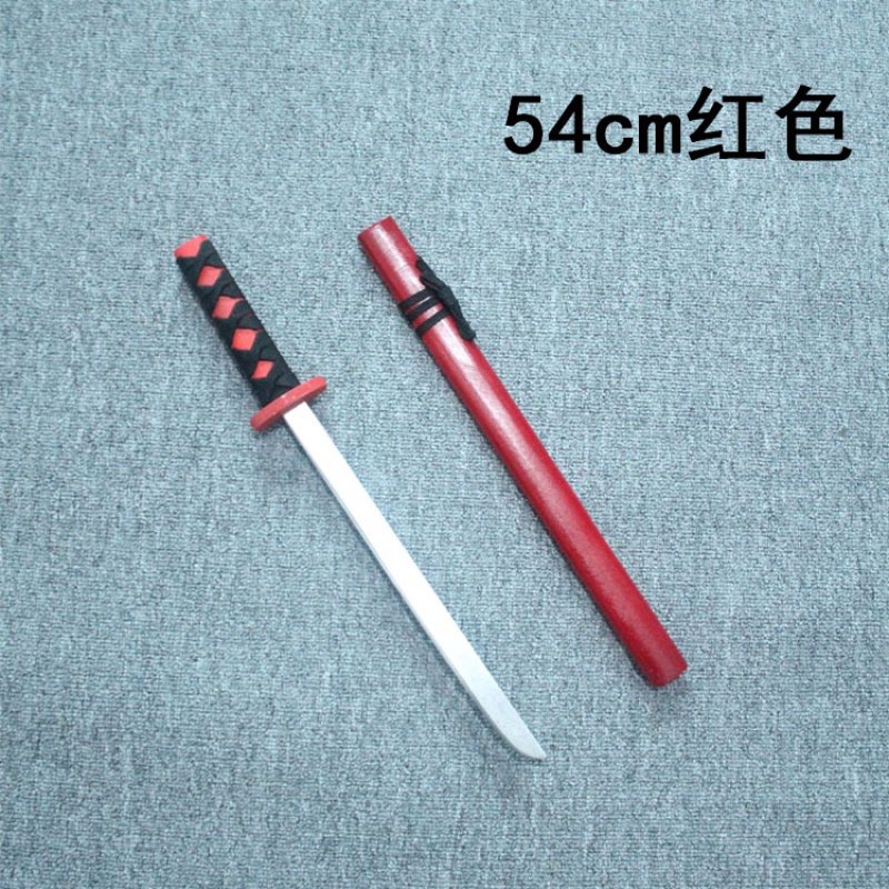 剑道儿童玩具刀剑木剑cos表演道具宝剑木剑短刀 剑道练习一米带鞘竹刃