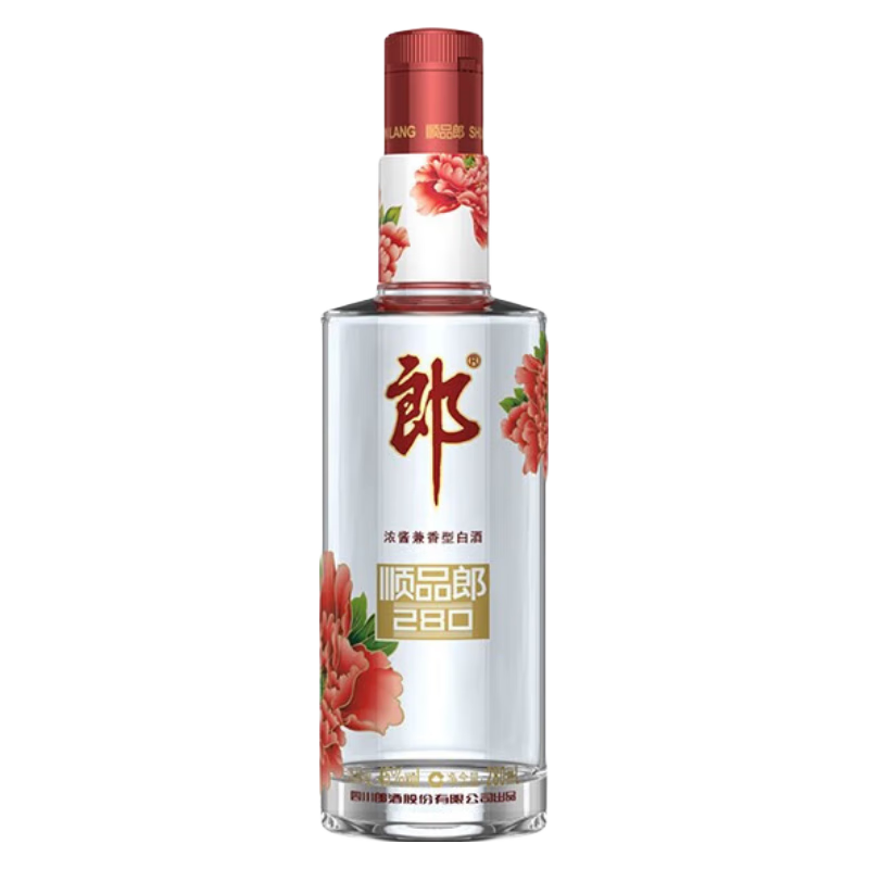 郎酒顺品郎280ml浓酱兼香型中度光瓶纯粮食白酒年货送礼自饮口粮酒 45
