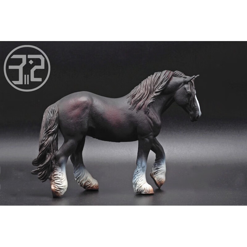 英国collecta我你他 88582 夏尔母马黑色 17cm x 12