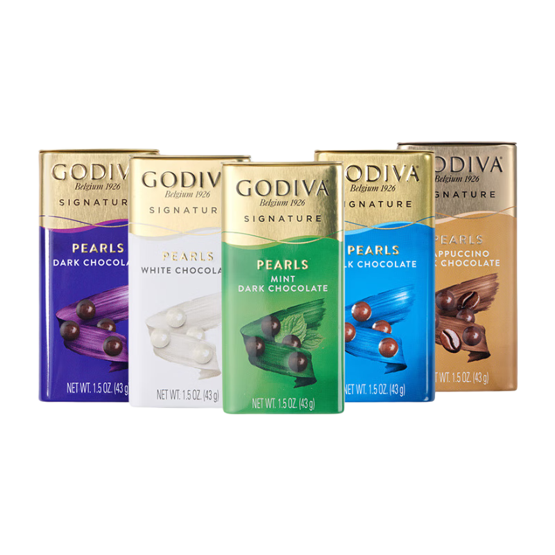 歌帝梵（GODIVA）盒装牛奶巧克力豆43g 休闲零食 能量补充 儿童生日礼物 送女友