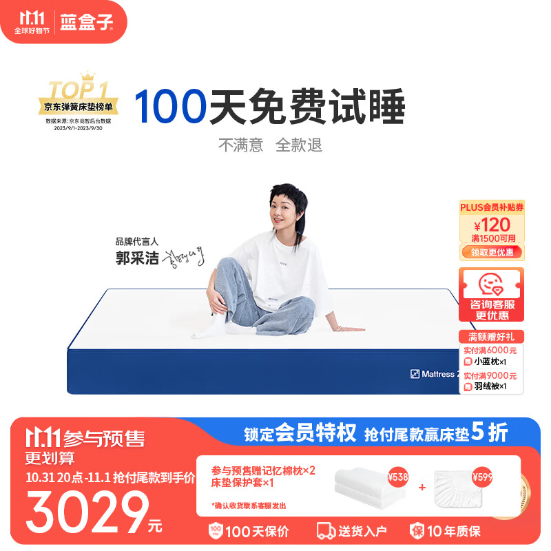 蓝盒子记忆棉弹簧床垫Z1双人家用软硬垫席梦思五星酒店定制1.8米*2米属于什么档次？