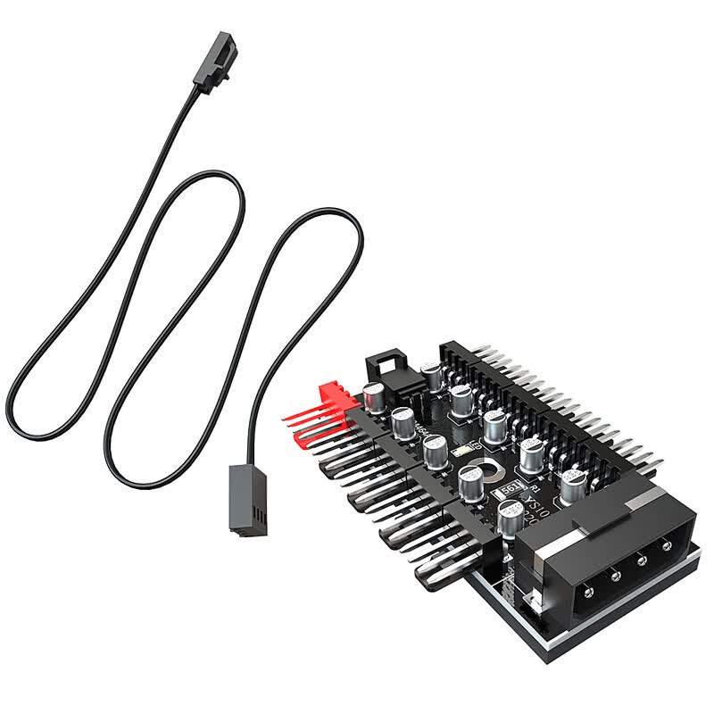 零度世家 风扇集线器pwm 一分十 case fan hub电脑机箱风扇集线器分线