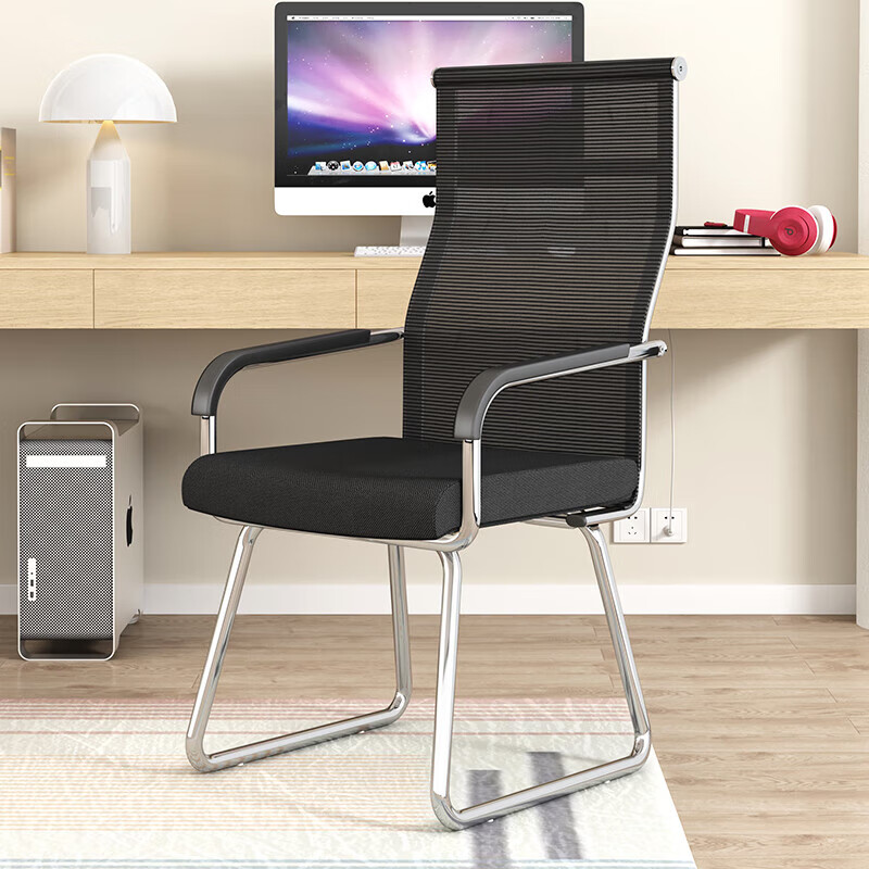 有棱有角 电脑椅 办公椅会议椅学习椅培训椅加厚钢管海绵网布弓形椅